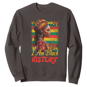 I Am Black History Sweatshirt African American Pride Woman TS02 Dark Chocolate Print Your Wear