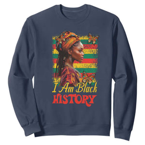 I Am Black History Sweatshirt African American Pride Woman TS02 Navy Print Your Wear