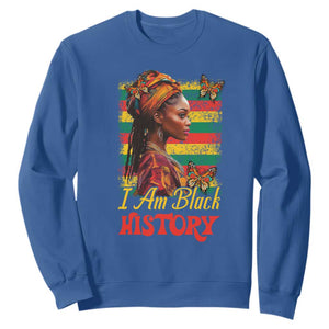 I Am Black History Sweatshirt African American Pride Woman TS02 Royal Blue Print Your Wear