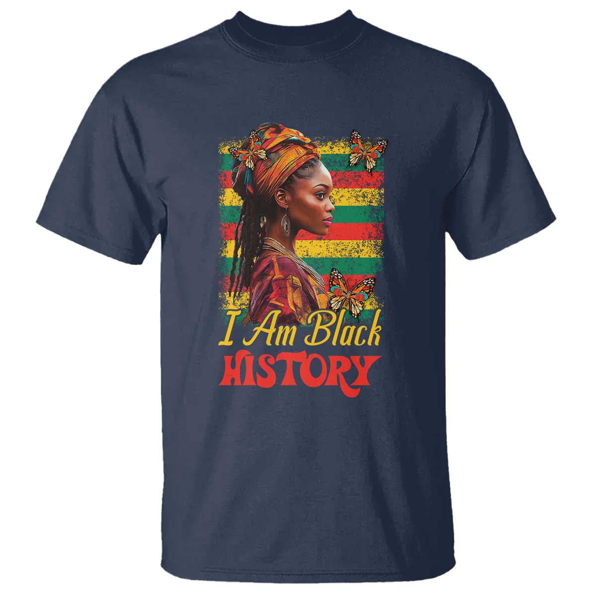 I Am Black History T Shirt African American Pride Woman TS02 Navy Print Your Wear