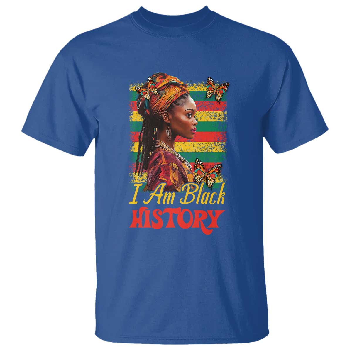I Am Black History T Shirt African American Pride Woman TS02 Royal Blue Print Your Wear