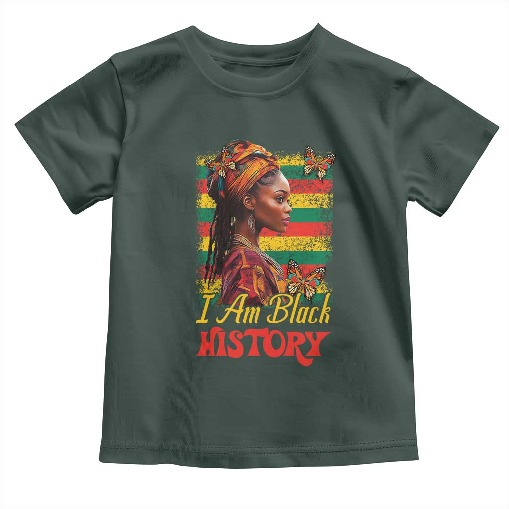 I Am Black History Toddler T Shirt African American Pride Woman TS02 Dark Forest Green Print Your Wear