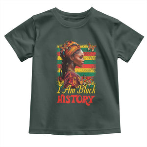 I Am Black History Toddler T Shirt African American Pride Woman TS02 Dark Forest Green Print Your Wear