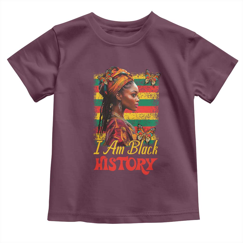 I Am Black History Toddler T Shirt African American Pride Woman TS02 Maroon Print Your Wear