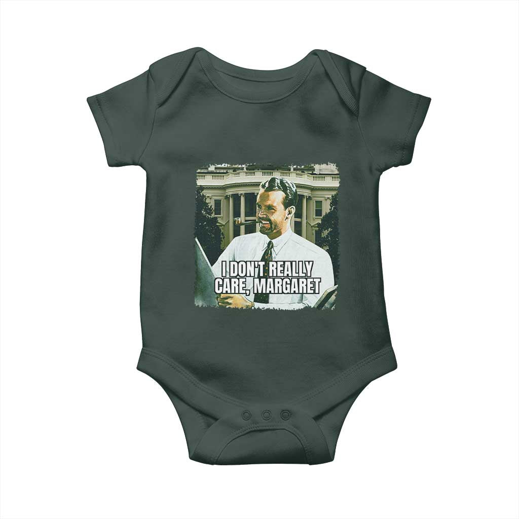 Funny JD Vance Interview Meme Baby Onesie I Don't Really Care Margaret TS02 Print Your Wear