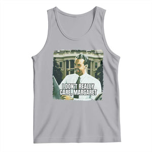 Funny JD Vance Interview Meme Tank Top I Don't Really Care Margaret TS02 Athletic Heather Print Your Wear