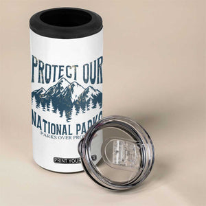 Protect Our National Parks 4 in 1 Can Cooler Tumbler Retro Mountain Nature Graphic TS02 Print Your Wear