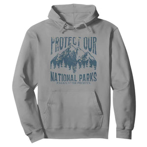 Protect Our National Parks Hoodie Retro Mountain Nature Graphic TS02 Sport Gray Print Your Wear