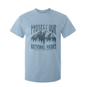 Protect Our National Parks T Shirt For Kid Retro Mountain Nature Graphic TS02 Light Blue Print Your Wear