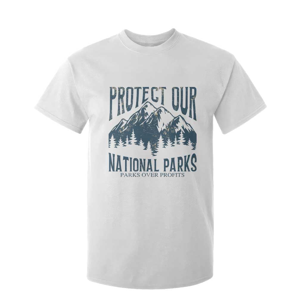 Protect Our National Parks T Shirt For Kid Retro Mountain Nature Graphic TS02 White Print Your Wear