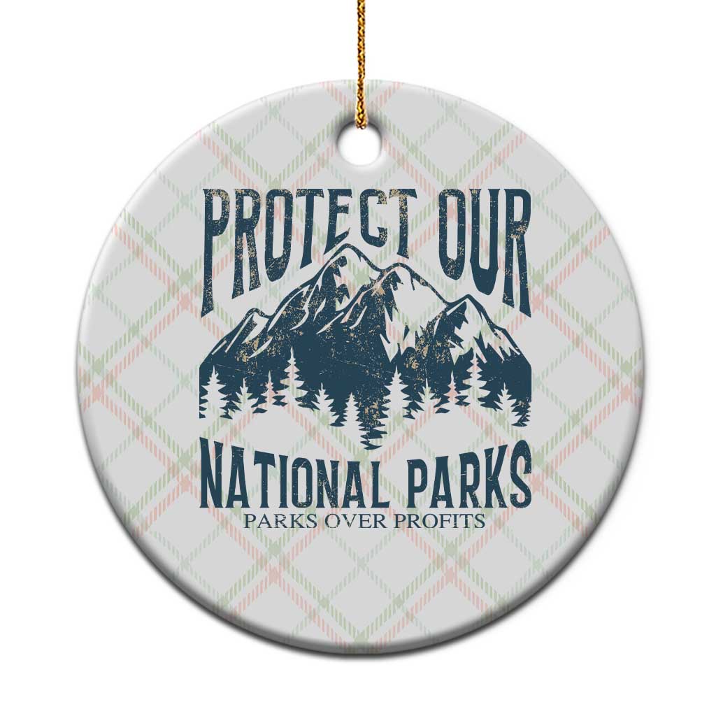 Protect Our National Parks Ceramic Ornament Retro Mountain Nature Graphic TS02 1pc Christmas Plaid Print Your Wear