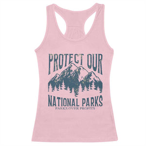 Protect Our National Parks Racerback Tank Top Retro Mountain Nature Graphic TS02 Light Pink Print Your Wear