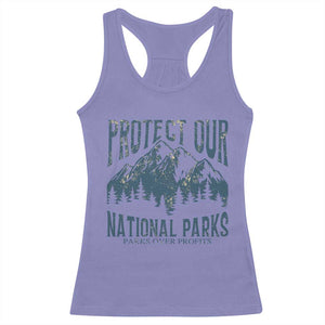 Protect Our National Parks Racerback Tank Top Retro Mountain Nature Graphic TS02 Violet Print Your Wear