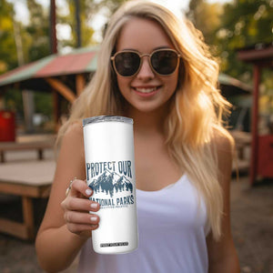 Protect Our National Parks Skinny Tumbler Retro Mountain Nature Graphic TS02 Print Your Wear
