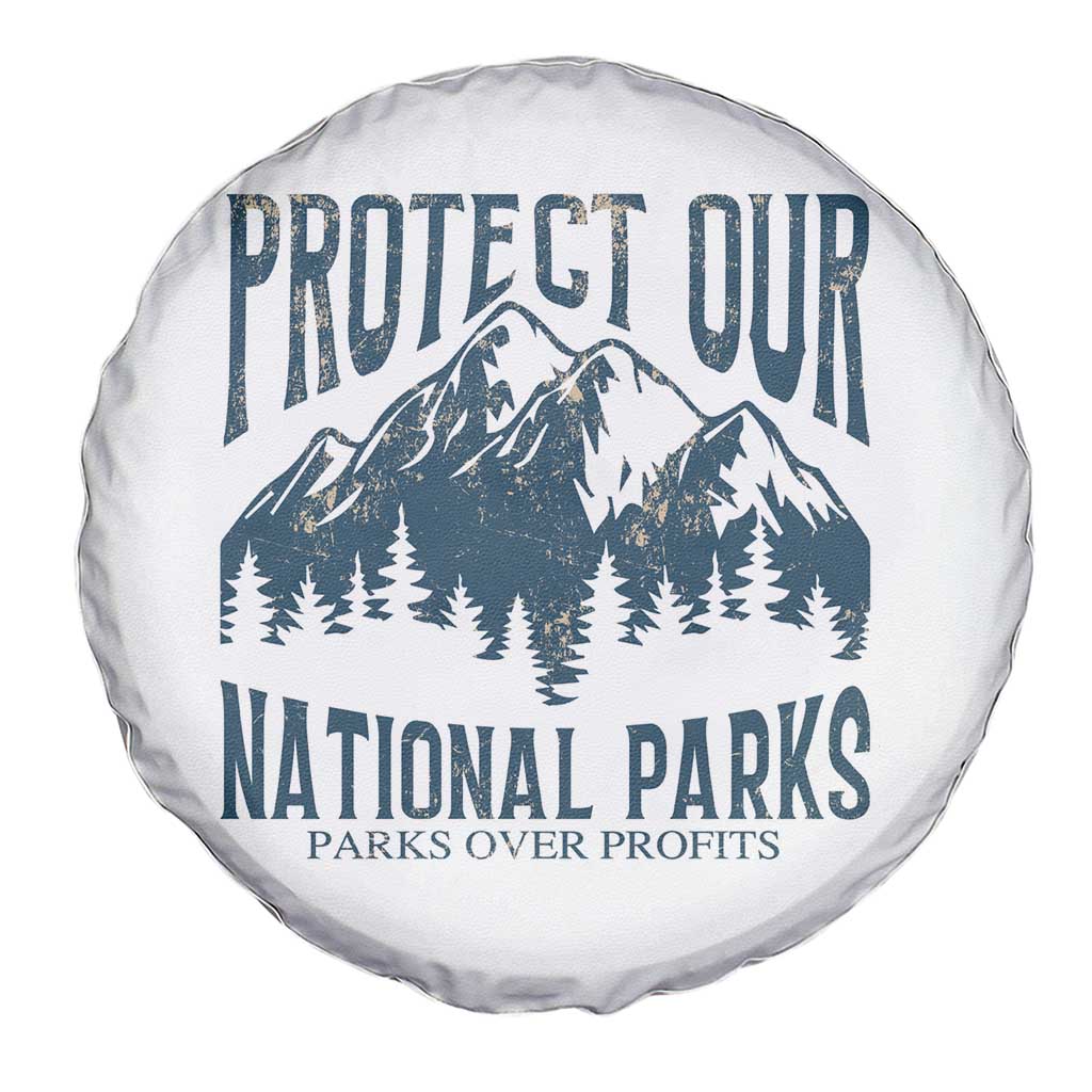 Protect Our National Parks Spare Tire Cover Retro Mountain Nature Graphic TS02 Print Your Wear