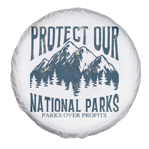 Protect Our National Parks Spare Tire Cover Retro Mountain Nature Graphic TS02 Print Your Wear