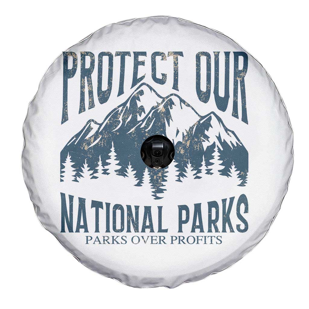 Protect Our National Parks Spare Tire Cover Retro Mountain Nature Graphic TS02 Print Your Wear