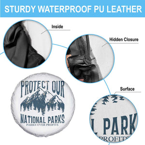 Protect Our National Parks Spare Tire Cover Retro Mountain Nature Graphic TS02 Print Your Wear