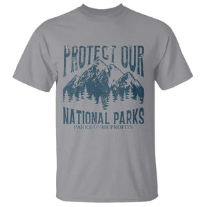 Protect Our National Parks T Shirt Retro Mountain Nature Graphic TS02 Sport Gray Print Your Wear