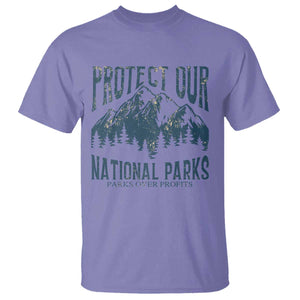 Protect Our National Parks T Shirt Retro Mountain Nature Graphic TS02 Violet Print Your Wear