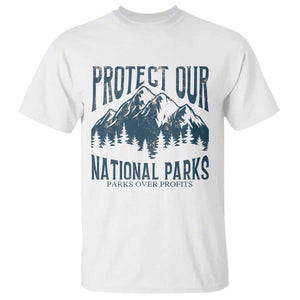 Protect Our National Parks T Shirt Retro Mountain Nature Graphic TS02 White Print Your Wear