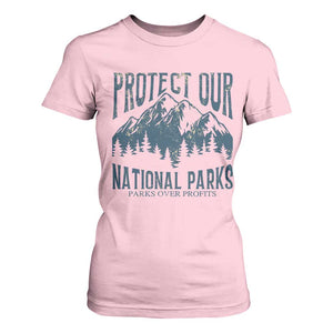 Protect Our National Parks T Shirt For Women Retro Mountain Nature Graphic TS02 Light Pink Print Your Wear