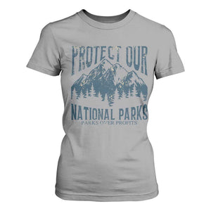 Protect Our National Parks T Shirt For Women Retro Mountain Nature Graphic TS02 Sport Gray Print Your Wear