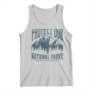 Protect Our National Parks Tank Top Retro Mountain Nature Graphic TS02 Ash Print Your Wear