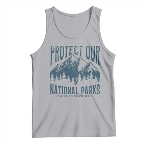 Protect Our National Parks Tank Top Retro Mountain Nature Graphic TS02 Athletic Heather Print Your Wear