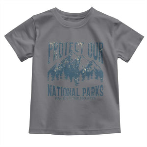 Protect Our National Parks Toddler T Shirt Retro Mountain Nature Graphic TS02 Charcoal Print Your Wear