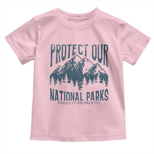 Protect Our National Parks Toddler T Shirt Retro Mountain Nature Graphic TS02 Light Pink Print Your Wear
