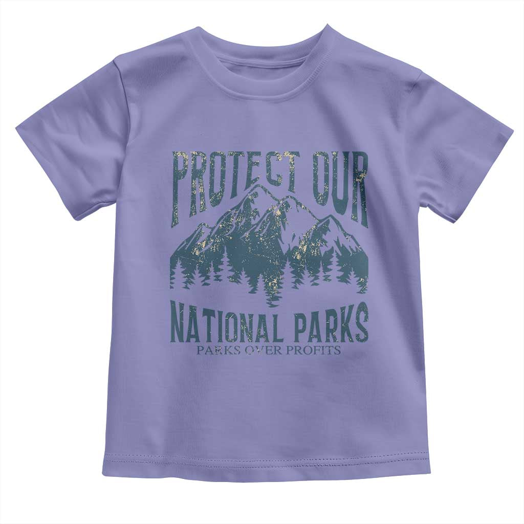 Protect Our National Parks Toddler T Shirt Retro Mountain Nature Graphic TS02 Violet Print Your Wear