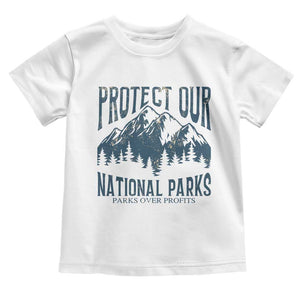 Protect Our National Parks Toddler T Shirt Retro Mountain Nature Graphic TS02 White Print Your Wear