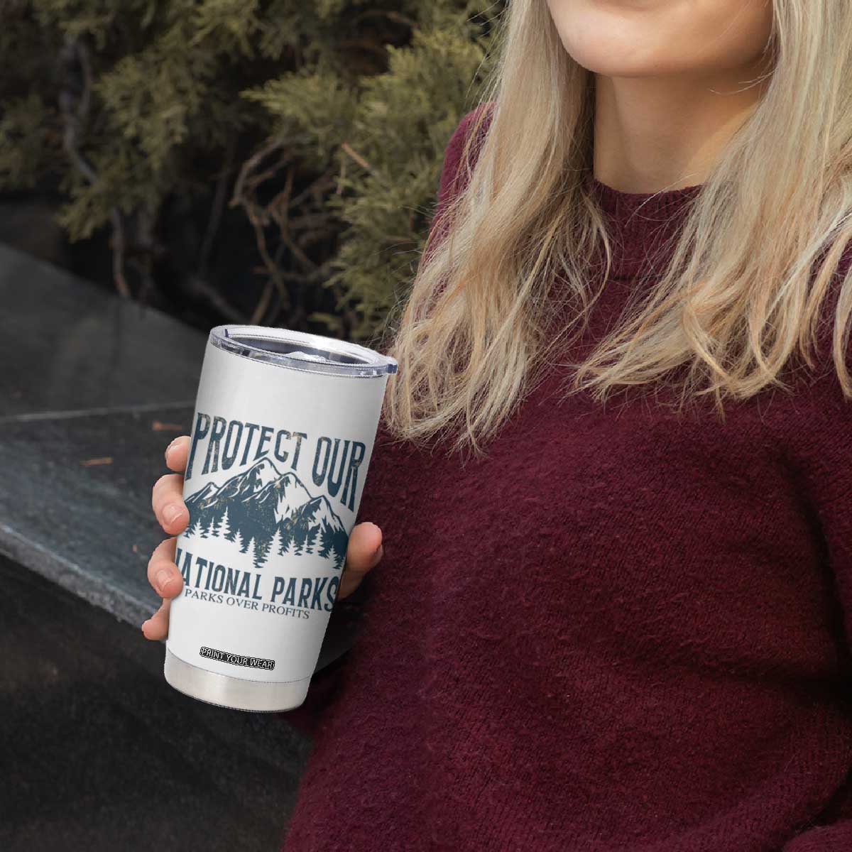Protect Our National Parks Tumbler Cup Retro Mountain Nature Graphic TS02 Print Your Wear