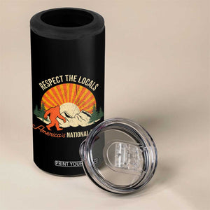 Respect The Locals 4 in 1 Can Cooler Tumbler America's National Parks Vintage Bigfoot TS02 Print Your Wear