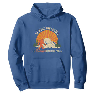 Respect The Locals Hoodie America's National Parks Vintage Bigfoot TS02 Royal Blue Print Your Wear