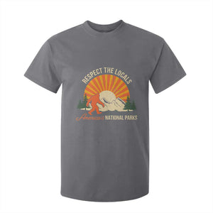 Respect The Locals T Shirt For Kid America's National Parks Vintage Bigfoot TS02 Charcoal Print Your Wear