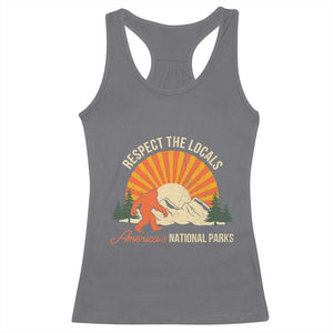 Respect The Locals Racerback Tank Top America's National Parks Vintage Bigfoot TS02 Charcoal Print Your Wear