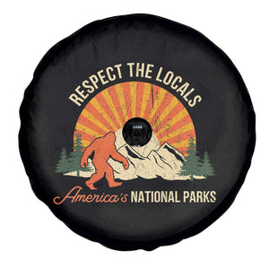 Respect The Locals Spare Tire Cover America's National Parks Vintage Bigfoot TS02 Print Your Wear