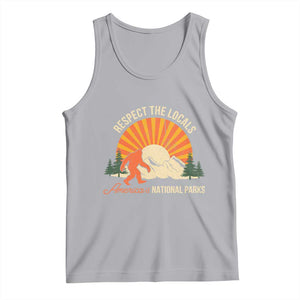 Respect The Locals Tank Top America's National Parks Vintage Bigfoot TS02 Athletic Heather Print Your Wear