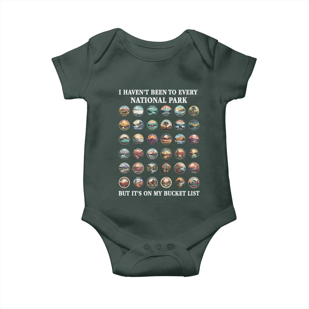 National Parks Bucket List Baby Onesie I Haven't Been To Wishlist TS02 Print Your Wear