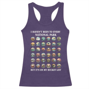 National Parks Bucket List Racerback Tank Top I Haven't Been To Wishlist TS02 Purple Print Your Wear