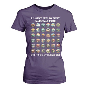 National Parks Bucket List T Shirt For Women I Haven't Been To Wishlist TS02 Purple Print Your Wear