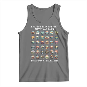 National Parks Bucket List Tank Top I Haven't Been To Wishlist TS02 Black Heather Print Your Wear