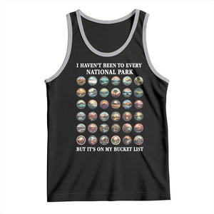 National Parks Bucket List Tank Top I Haven't Been To Wishlist TS02 Black Athletic Heather Print Your Wear