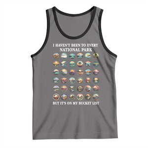 National Parks Bucket List Tank Top I Haven't Been To Wishlist TS02 Deep Heather Black Print Your Wear