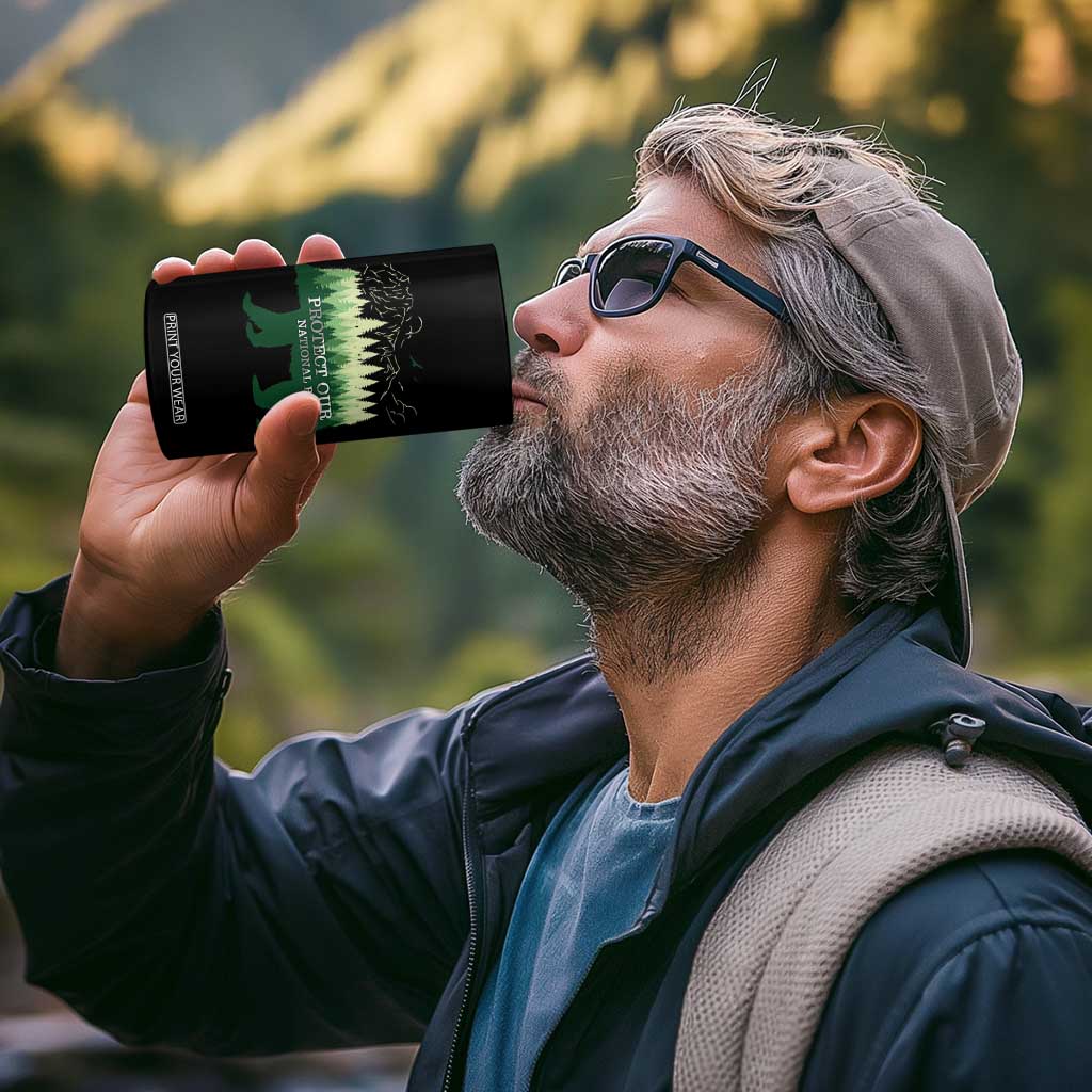 Protect Our Parks National Park 4 in 1 Can Cooler Tumbler Bear Hiking Nature TS02 Print Your Wear