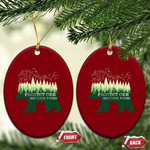 Protect Our Parks National Park Ceramic Ornament Bear Hiking Nature TS02 Print Your Wear