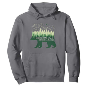 Protect Our Parks National Park Hoodie Bear Hiking Nature TS02 Charcoal Print Your Wear