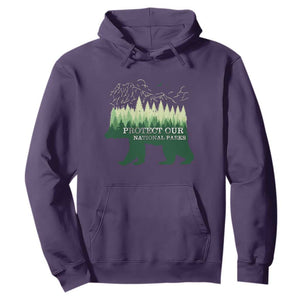 Protect Our Parks National Park Hoodie Bear Hiking Nature TS02 Purple Print Your Wear